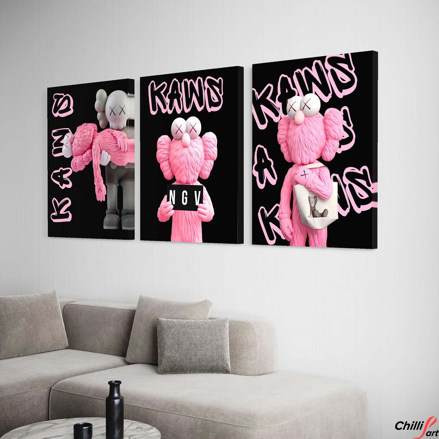 Картина Pink KAWS