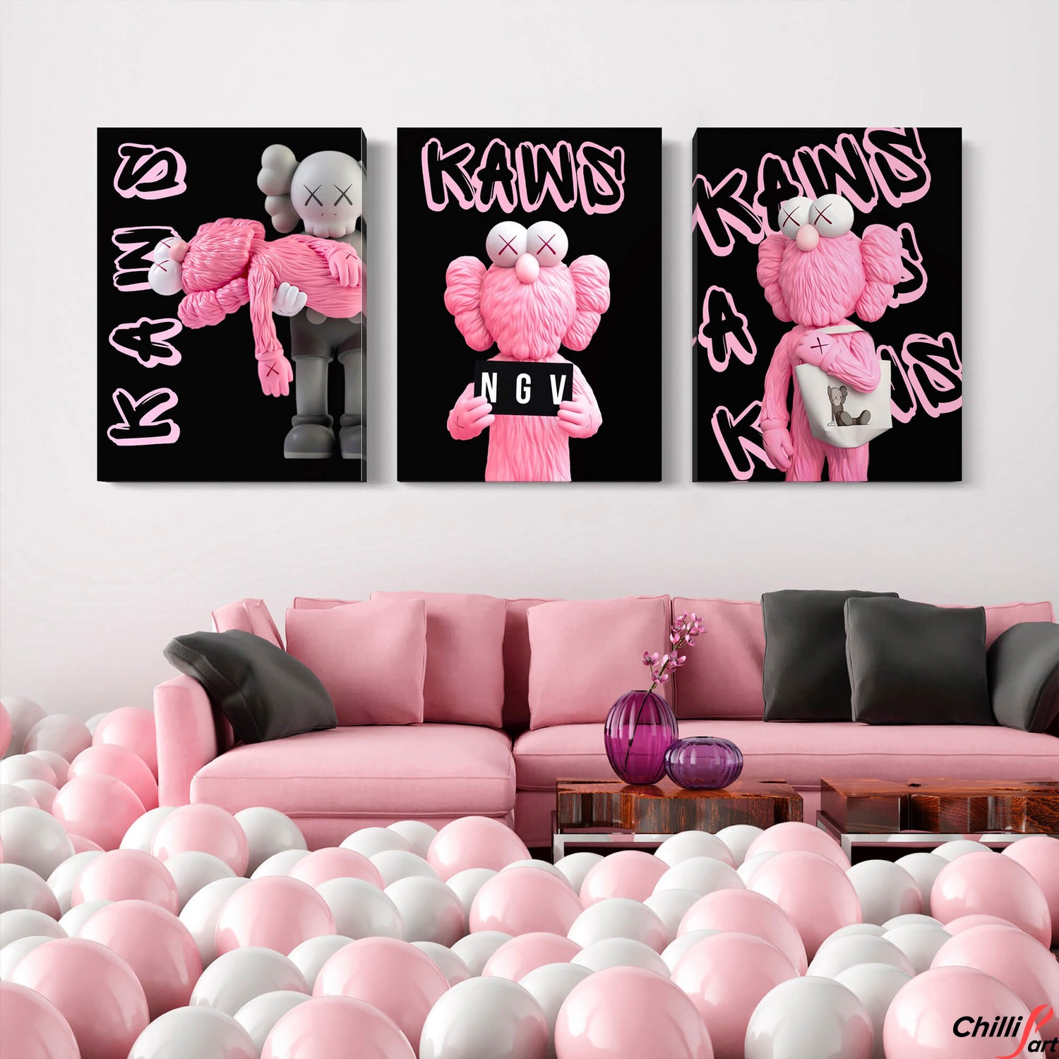 Картина Pink KAWS