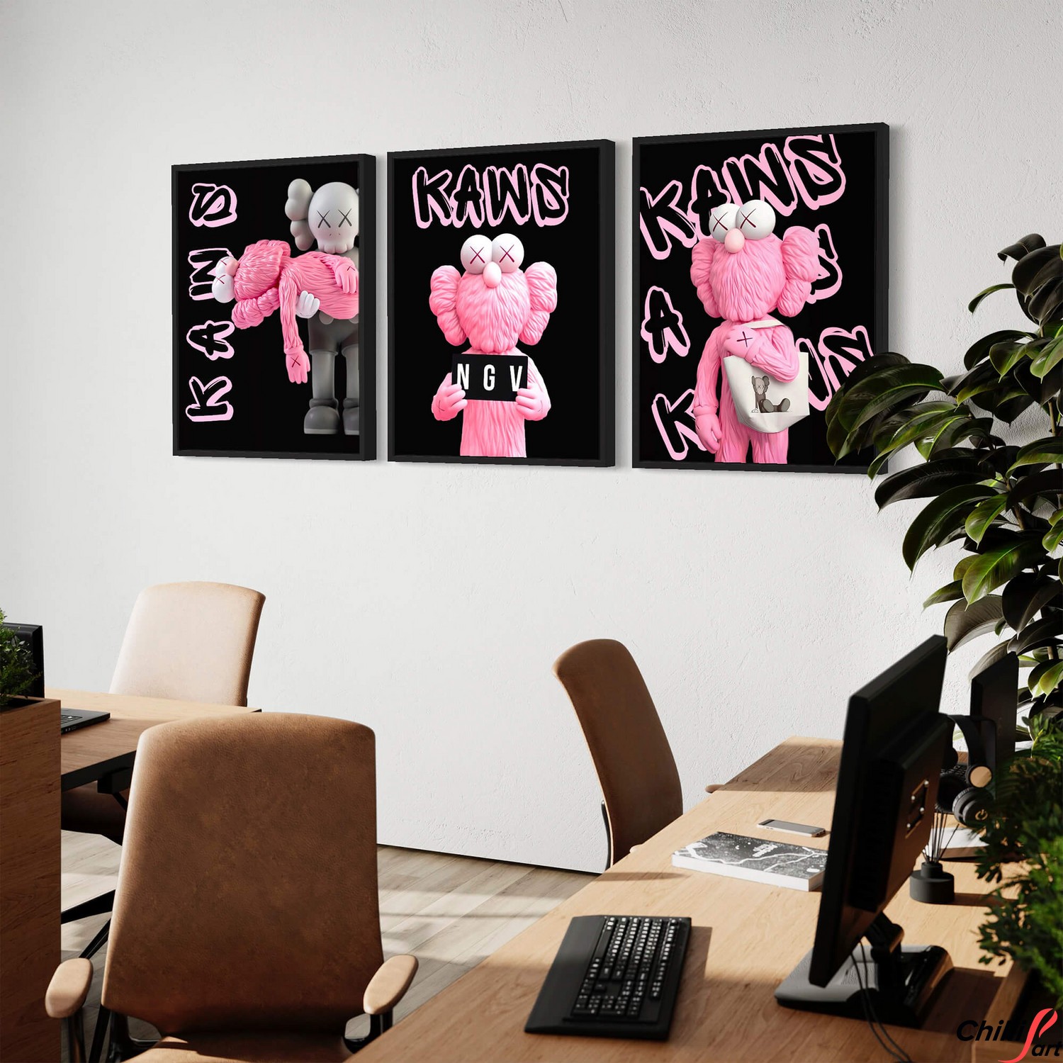 Картина Pink KAWS