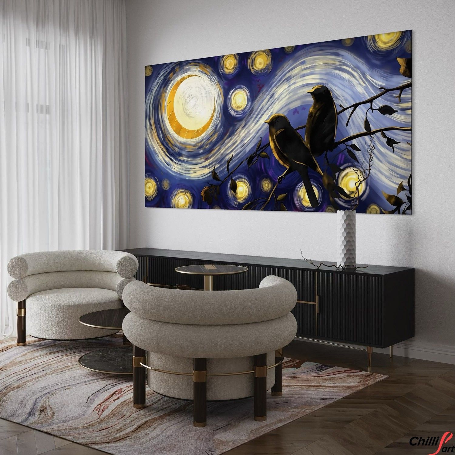 Картина Starry Night Birds