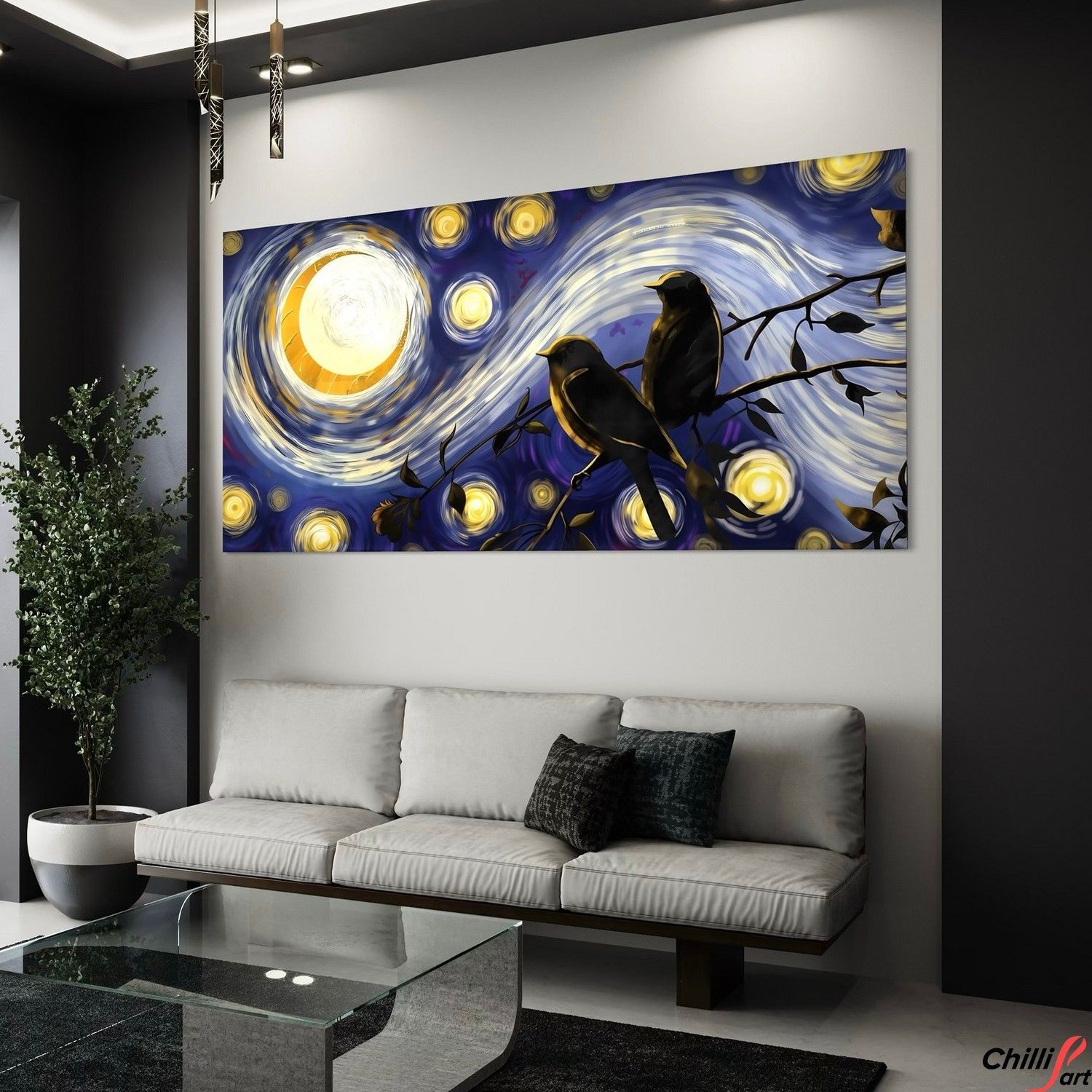 Картина Starry Night Birds