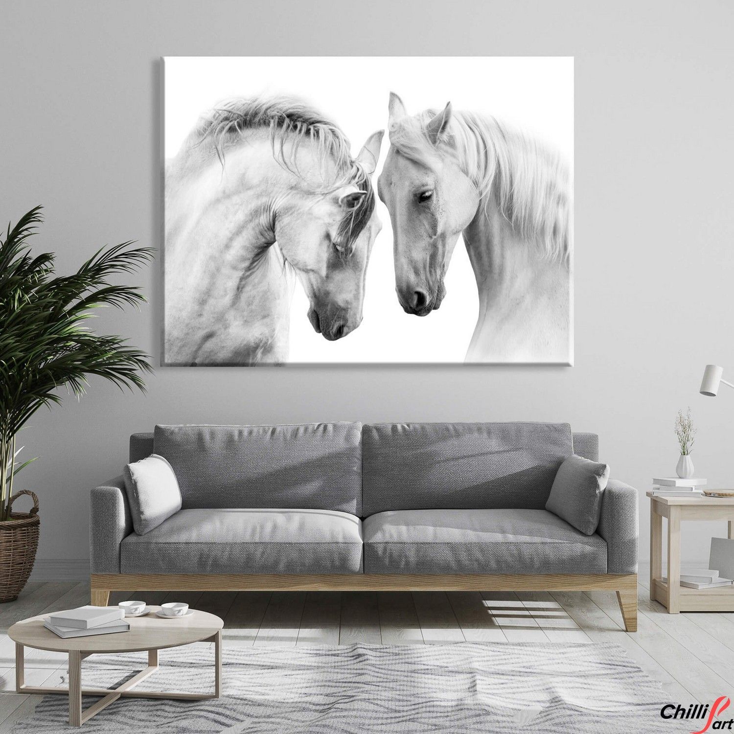 Картина Two White Horses