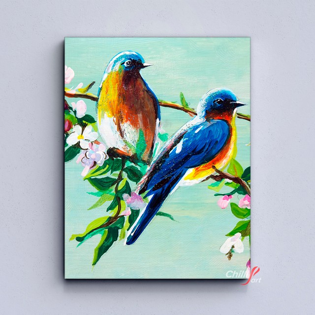 Картина Daisy Blue Birds
