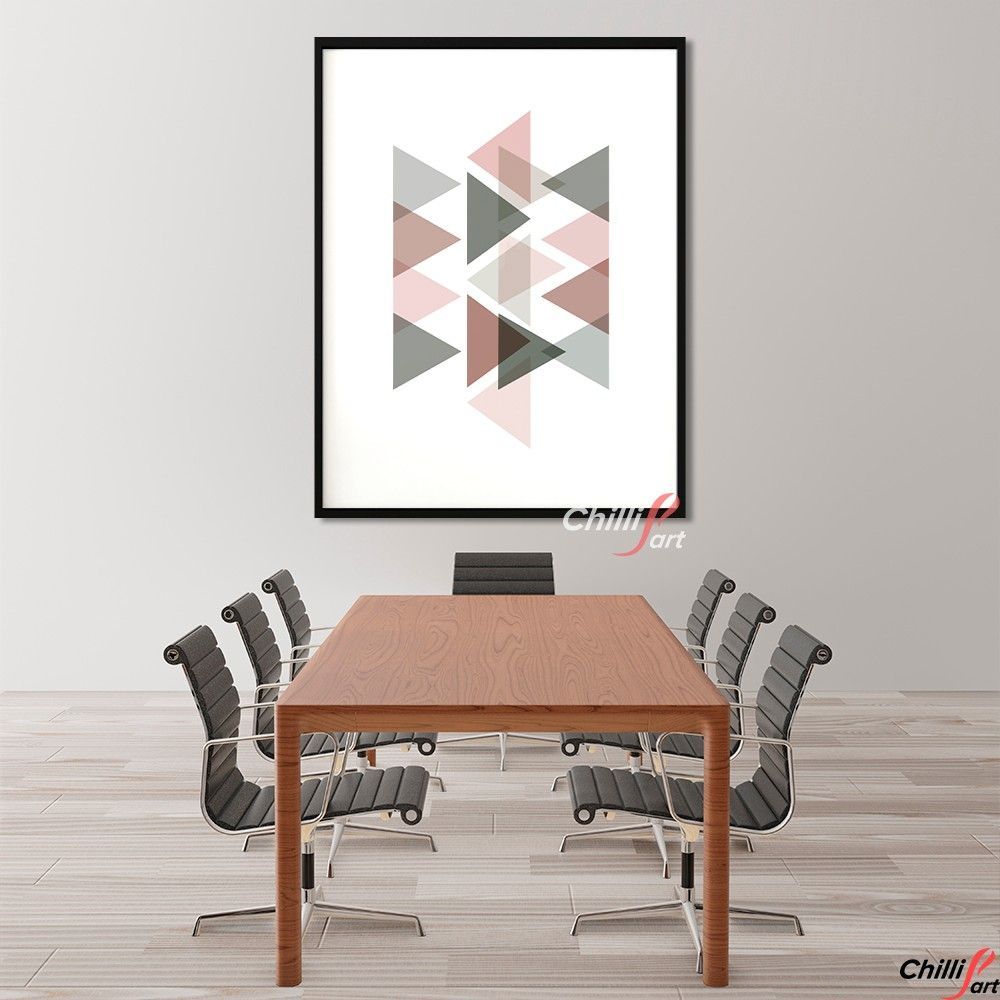 Картина Pastel Triangles Pink