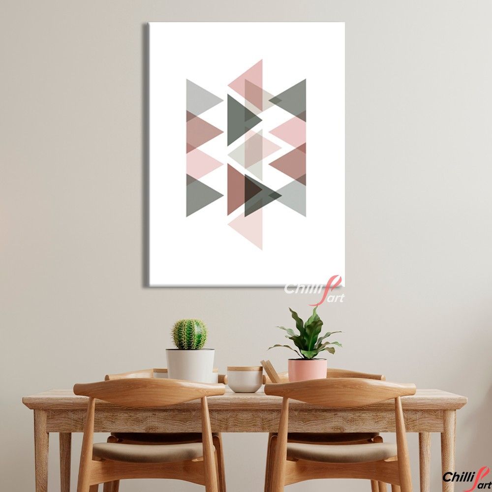 Картина Pastel Triangles Pink