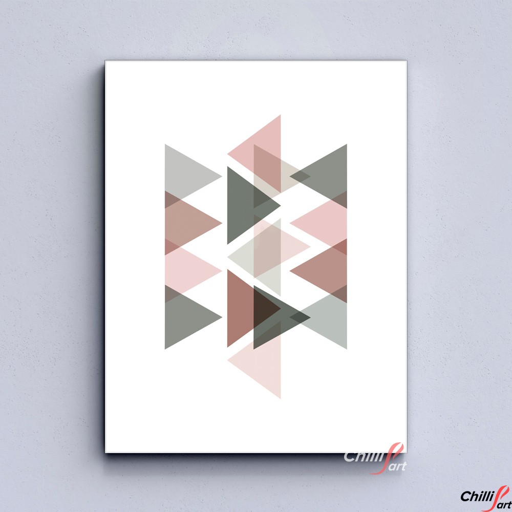 Картина Pastel Triangles Pink