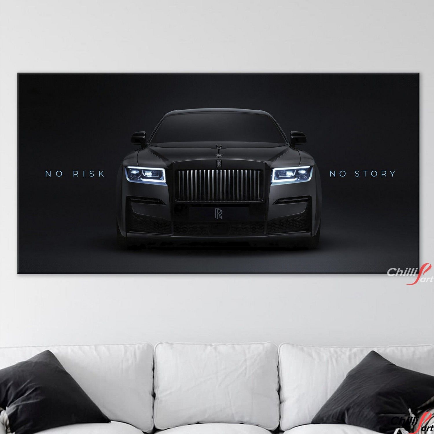 Картина Rolls Royce: No Risk - No Story - 40х80 см