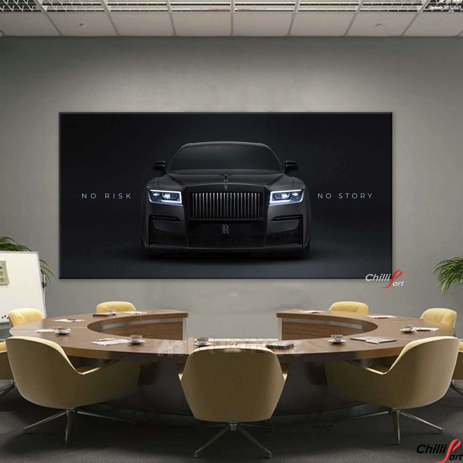 Картина Rolls Royce: No Risk - No Story - 40х80 см
