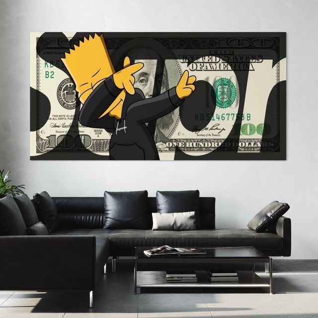 Картина Bart Simpson Dab Money black version