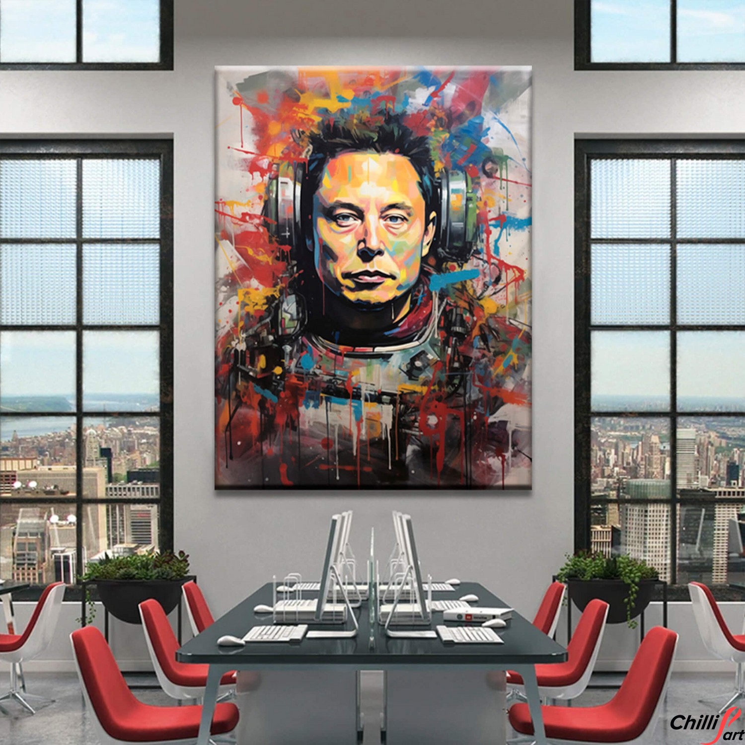 Картина Elon Musk Graffiti Art №2