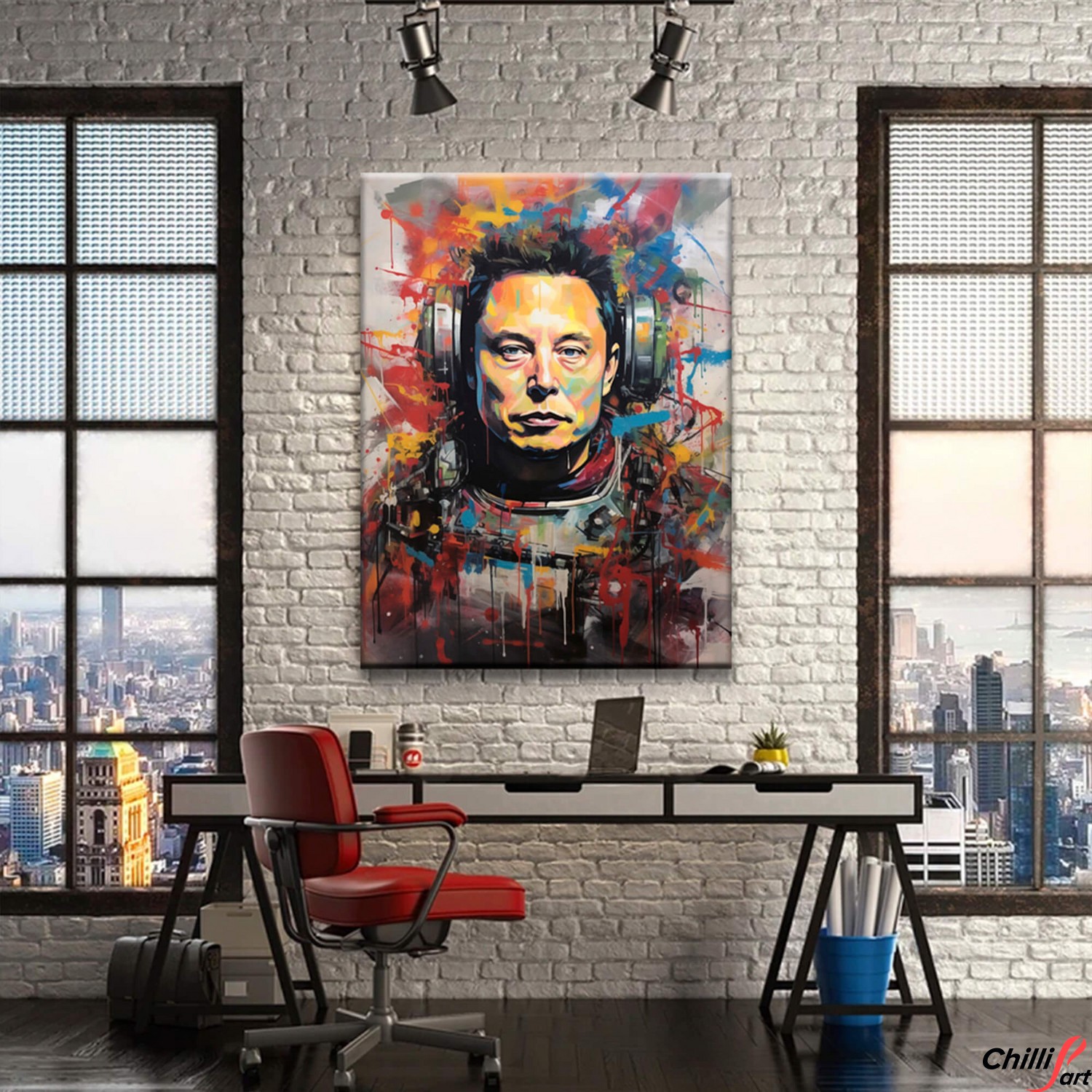 Картина Elon Musk Graffiti Art №2