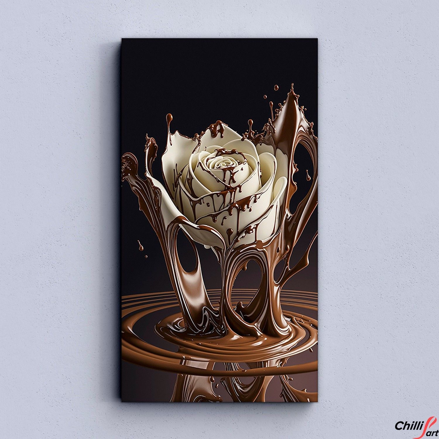 Картина Rose in Chocolate - 40х80 см - Рамка + Скло
