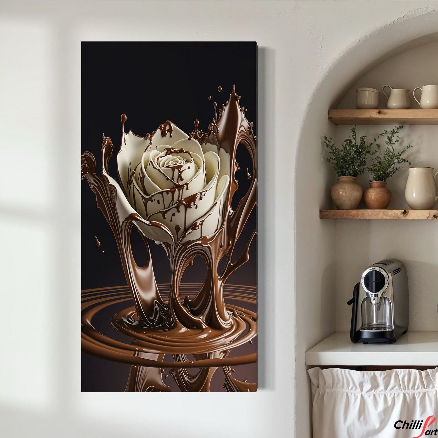 Картина Rose in Chocolate - 40х80 см - Рамка + Скло