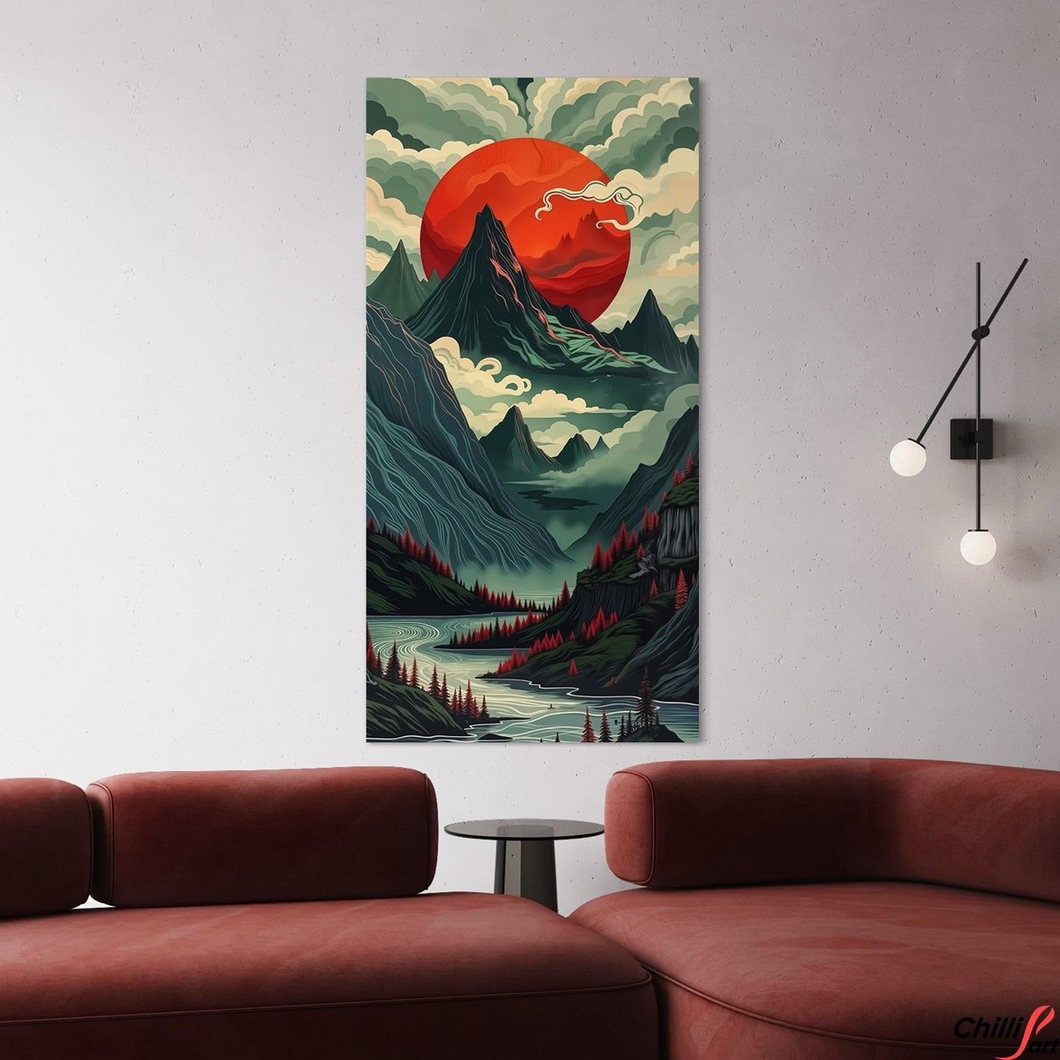 Картина Emberveil Mountains