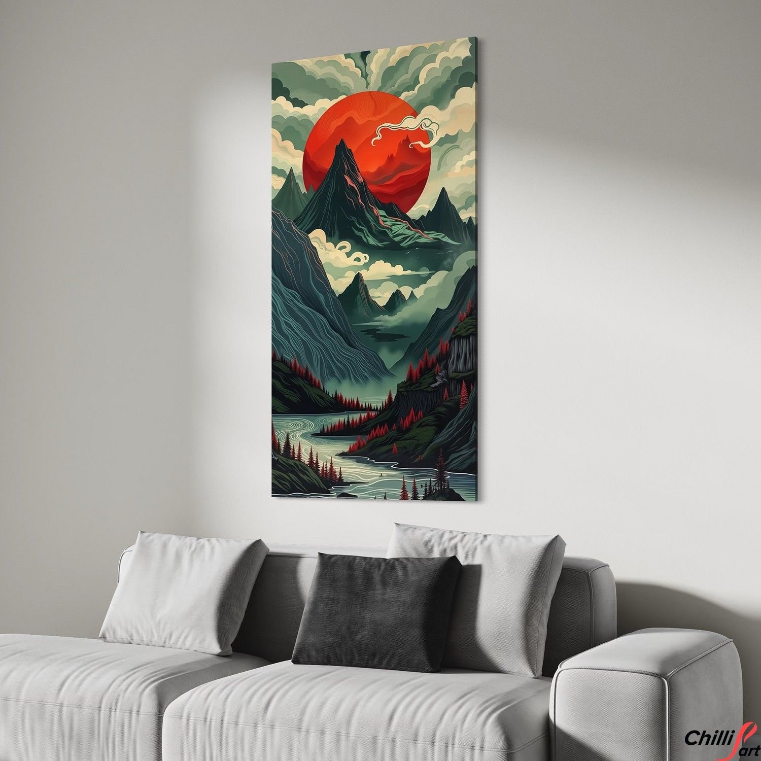 Картина Emberveil Mountains