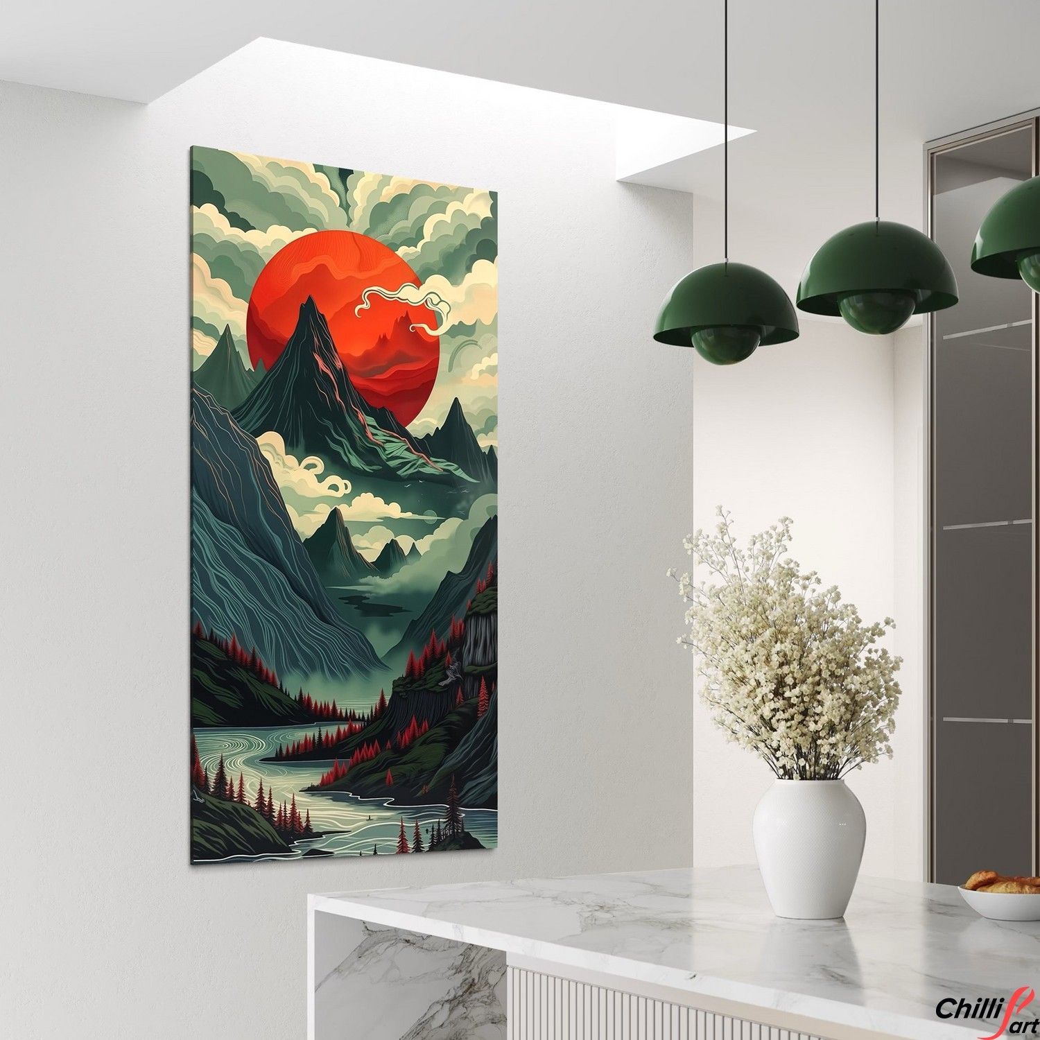 Картина Emberveil Mountains