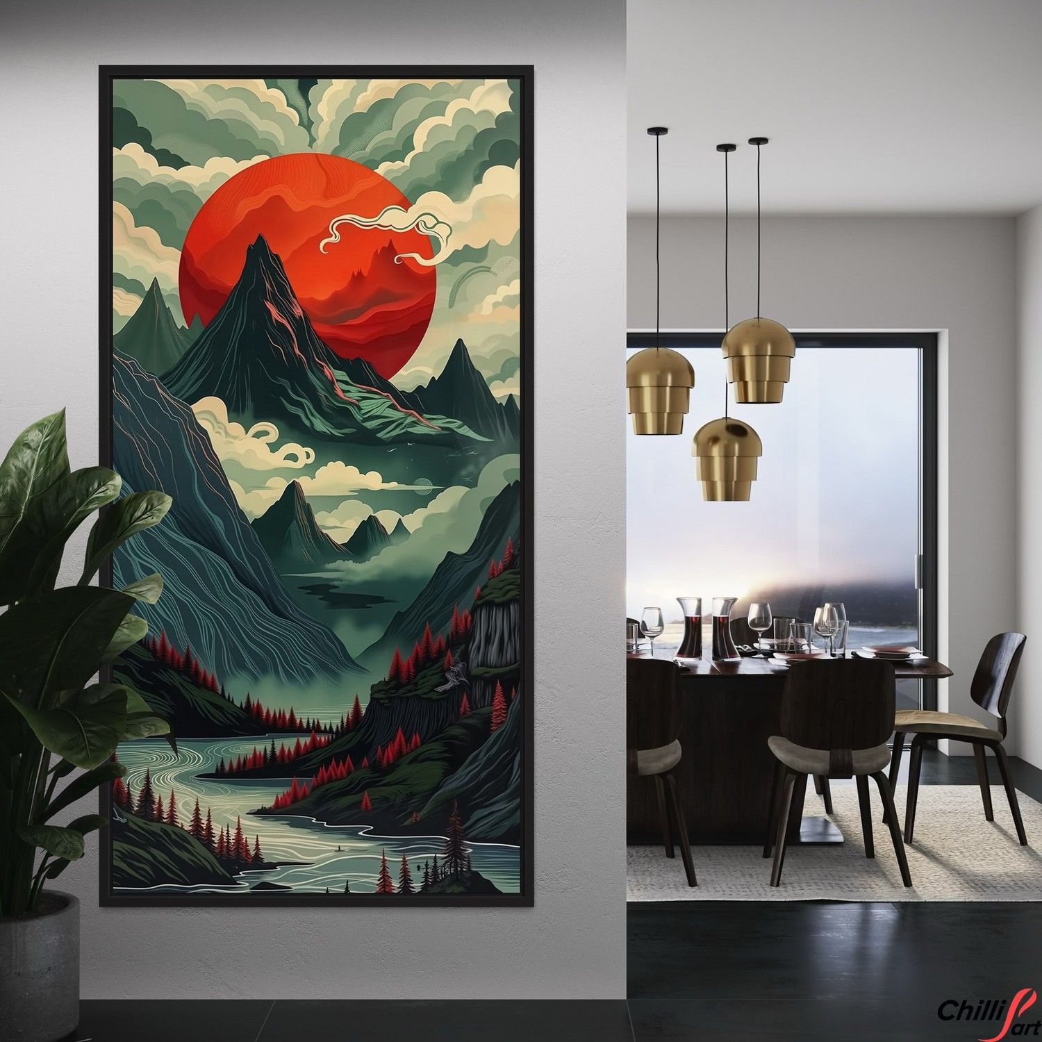 Картина Emberveil Mountains