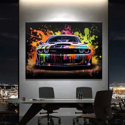 Картина Dodge Challenger Graffiti