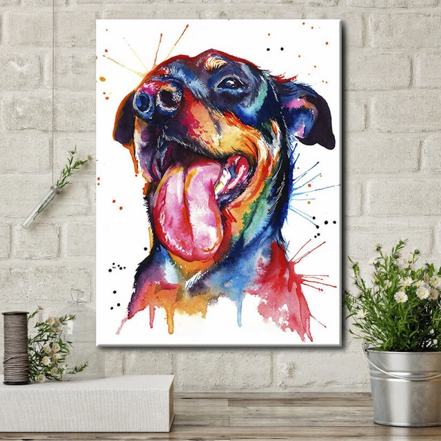 Картина Watercolor Rottweiler