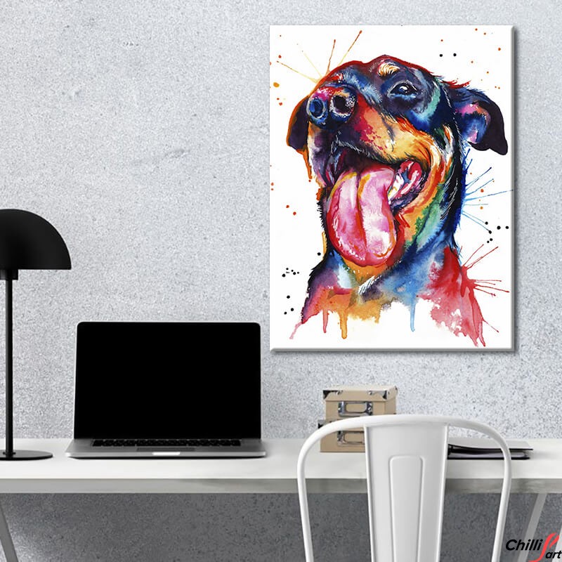 Картина Watercolor Rottweiler
