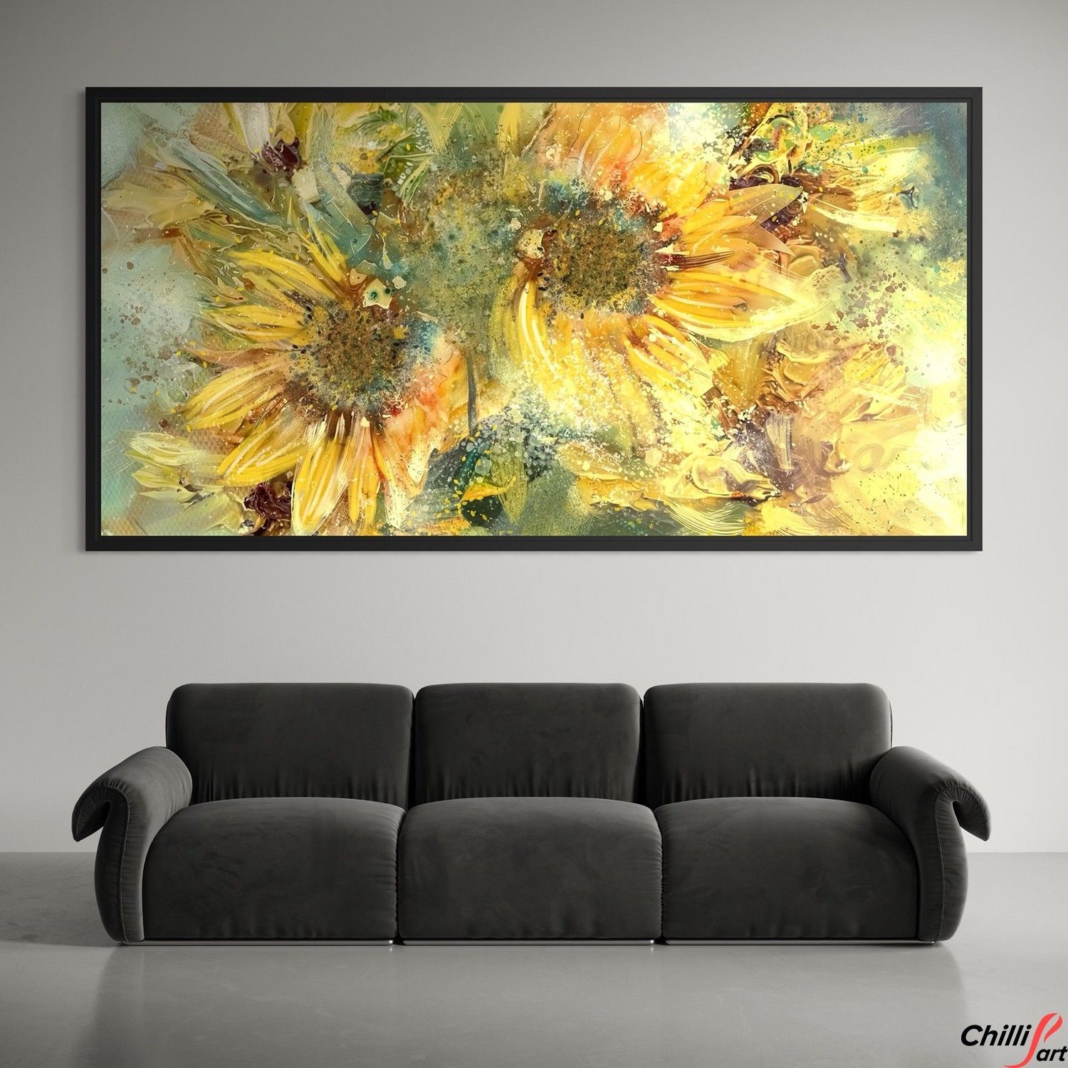 Картина Textured Sunflower Field