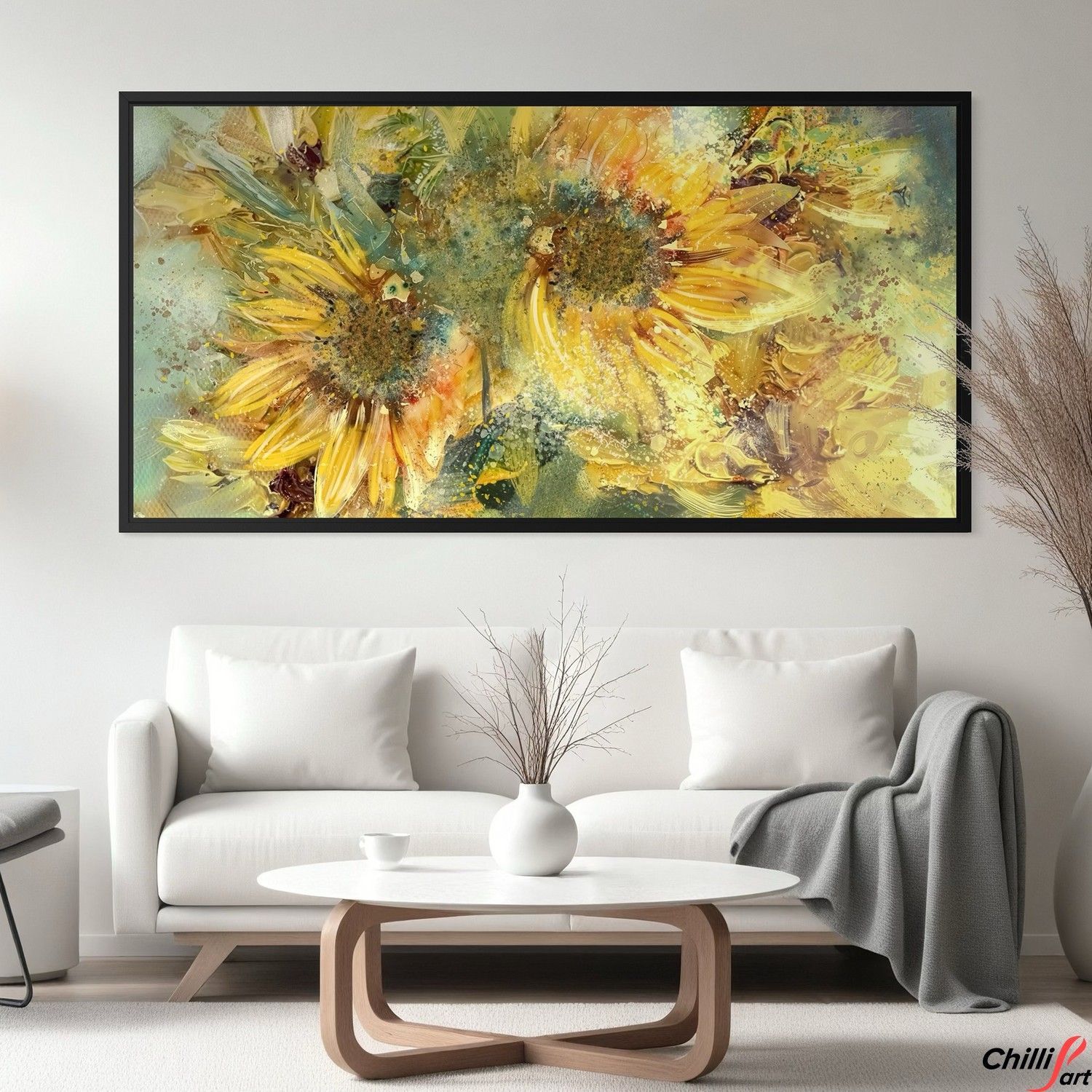 Картина Textured Sunflower Field