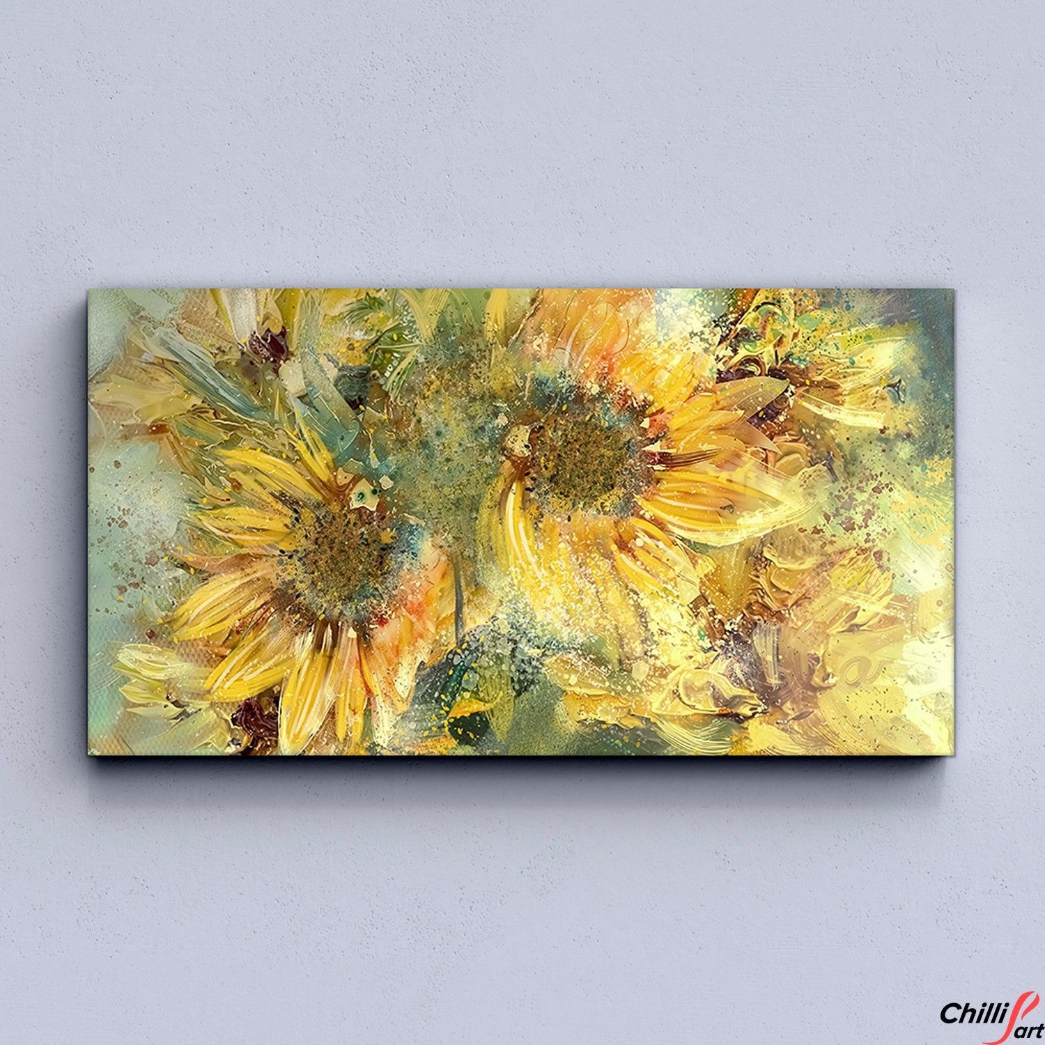 Картина Textured Sunflower Field