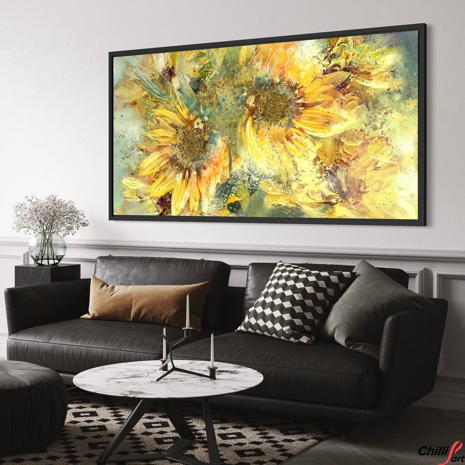 Картина Textured Sunflower Field