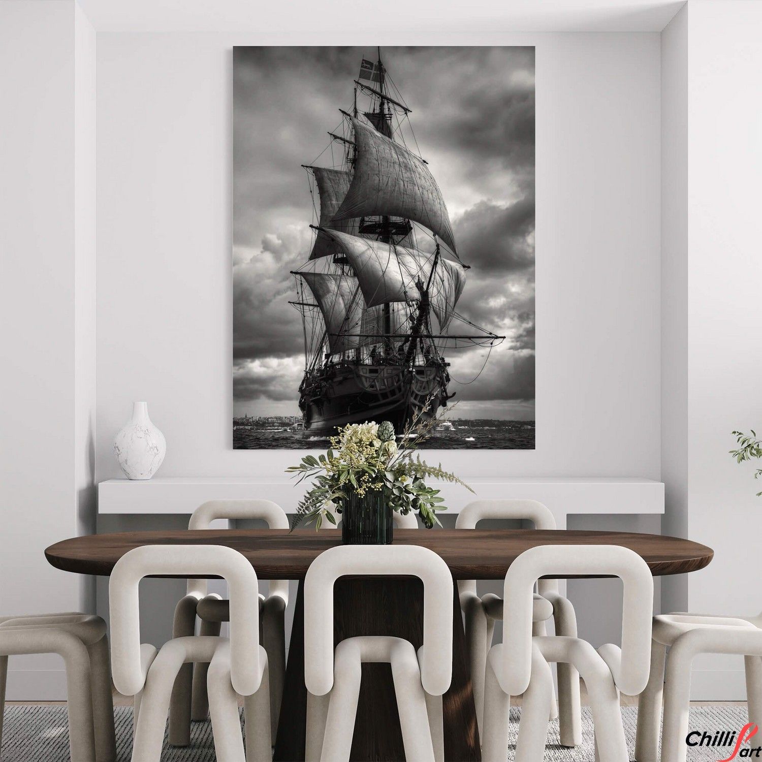 Картина Ghostly Galleon - Рамка + Скло
