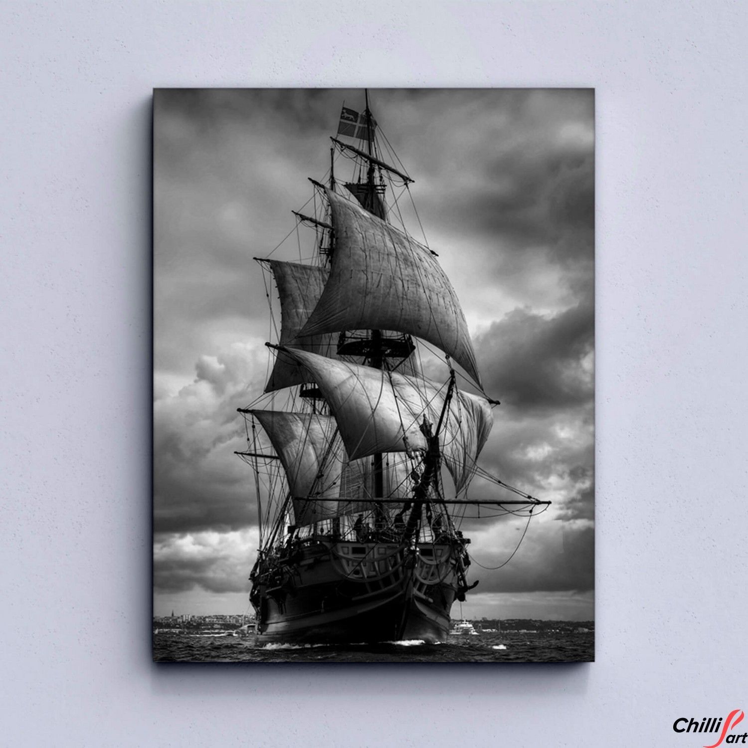 Картина Ghostly Galleon - Рамка + Скло