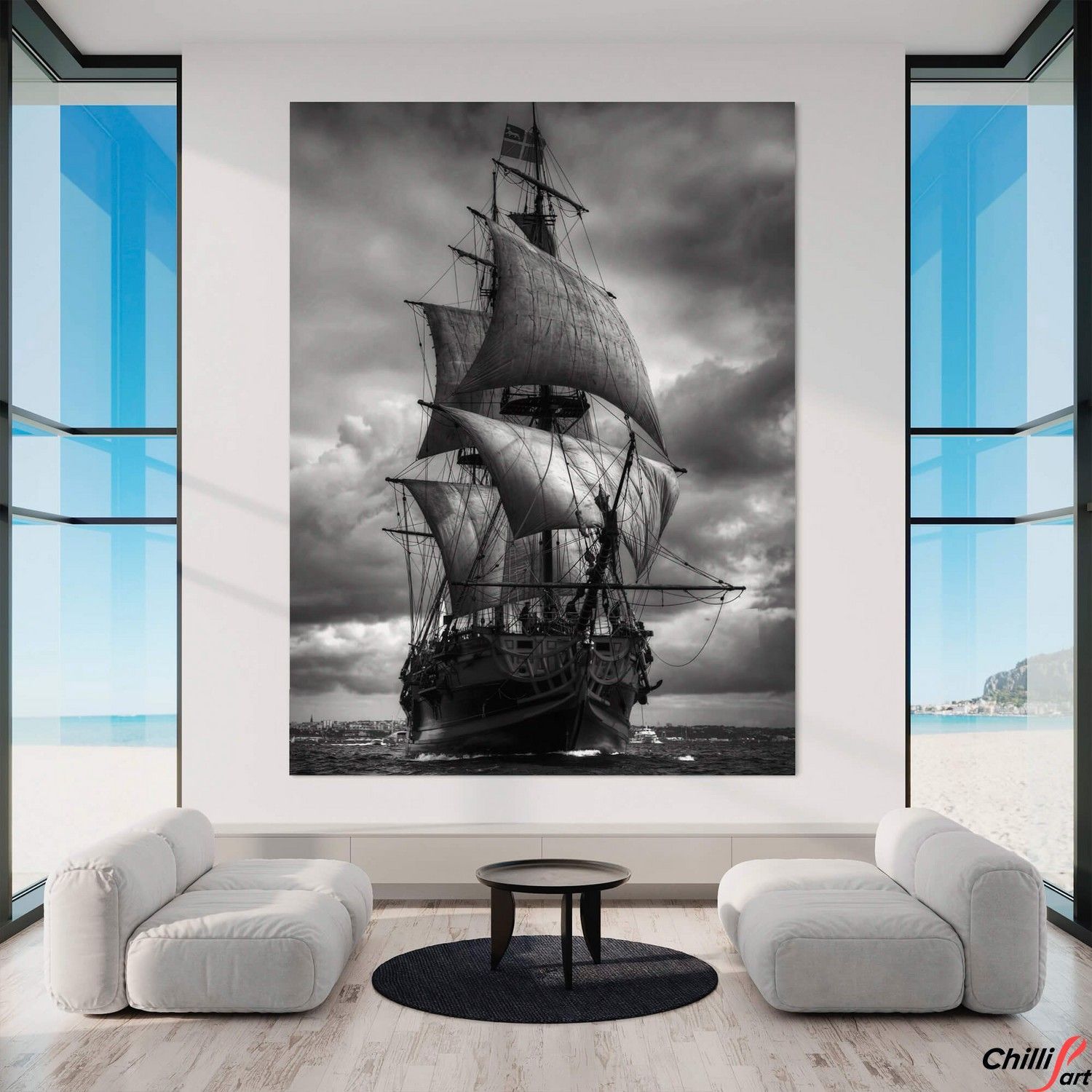 Картина Ghostly Galleon - Рамка + Скло