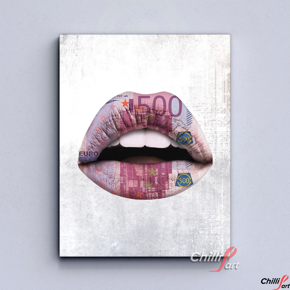 Картина Lips Euro White
