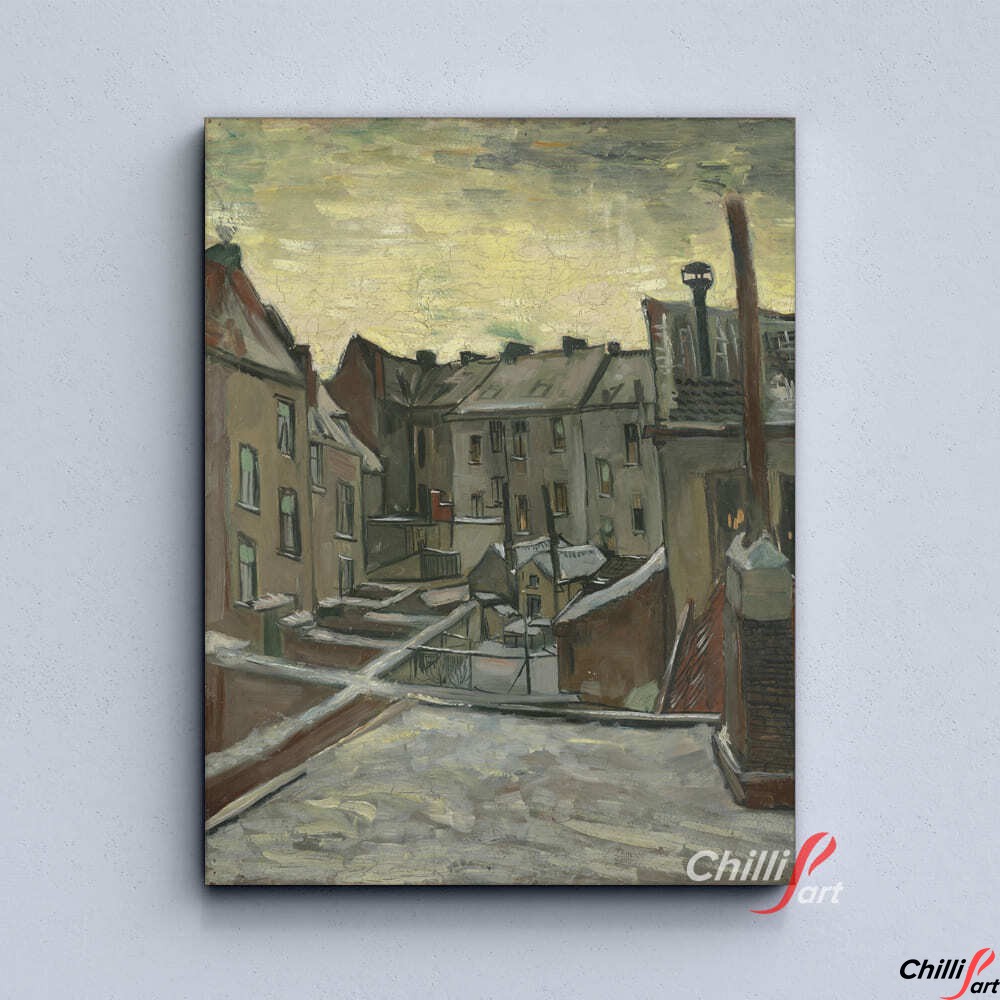 Картина Задворки старых домов в Антверпене