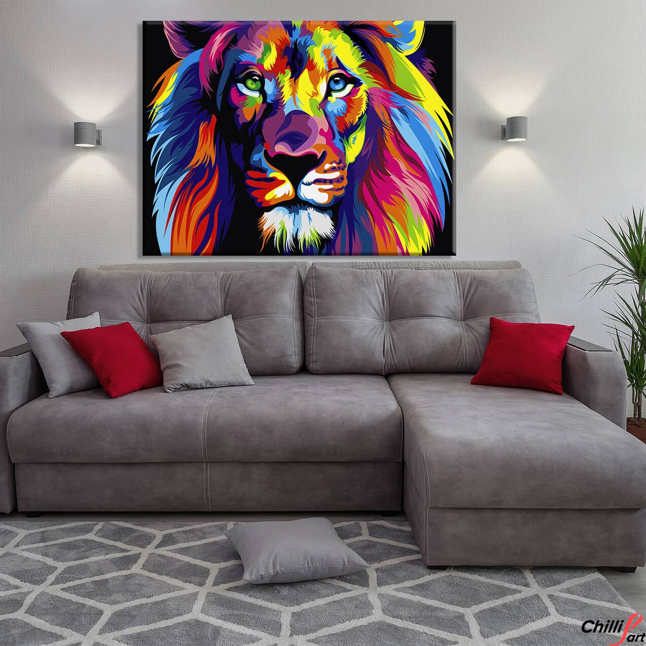 Картина Colorful Lion