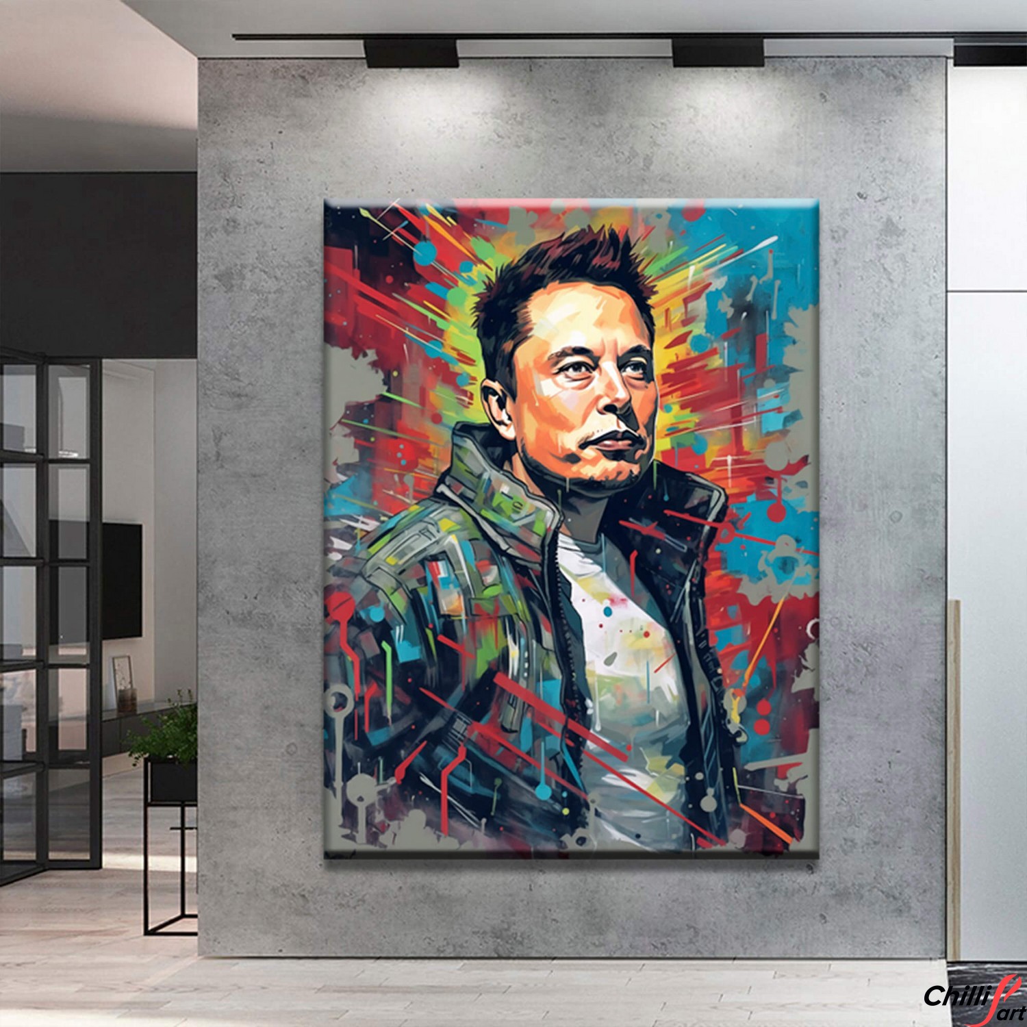 Картина Elon Musk Graffiti Art №3