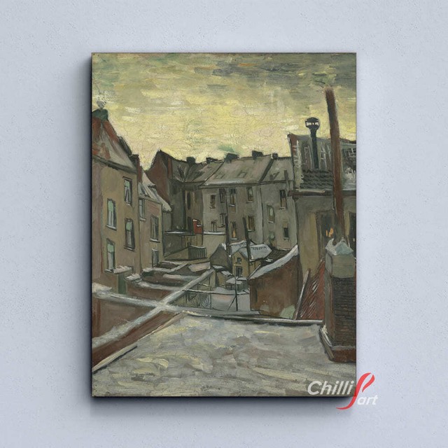 Картина Задворки старых домов в Антверпене