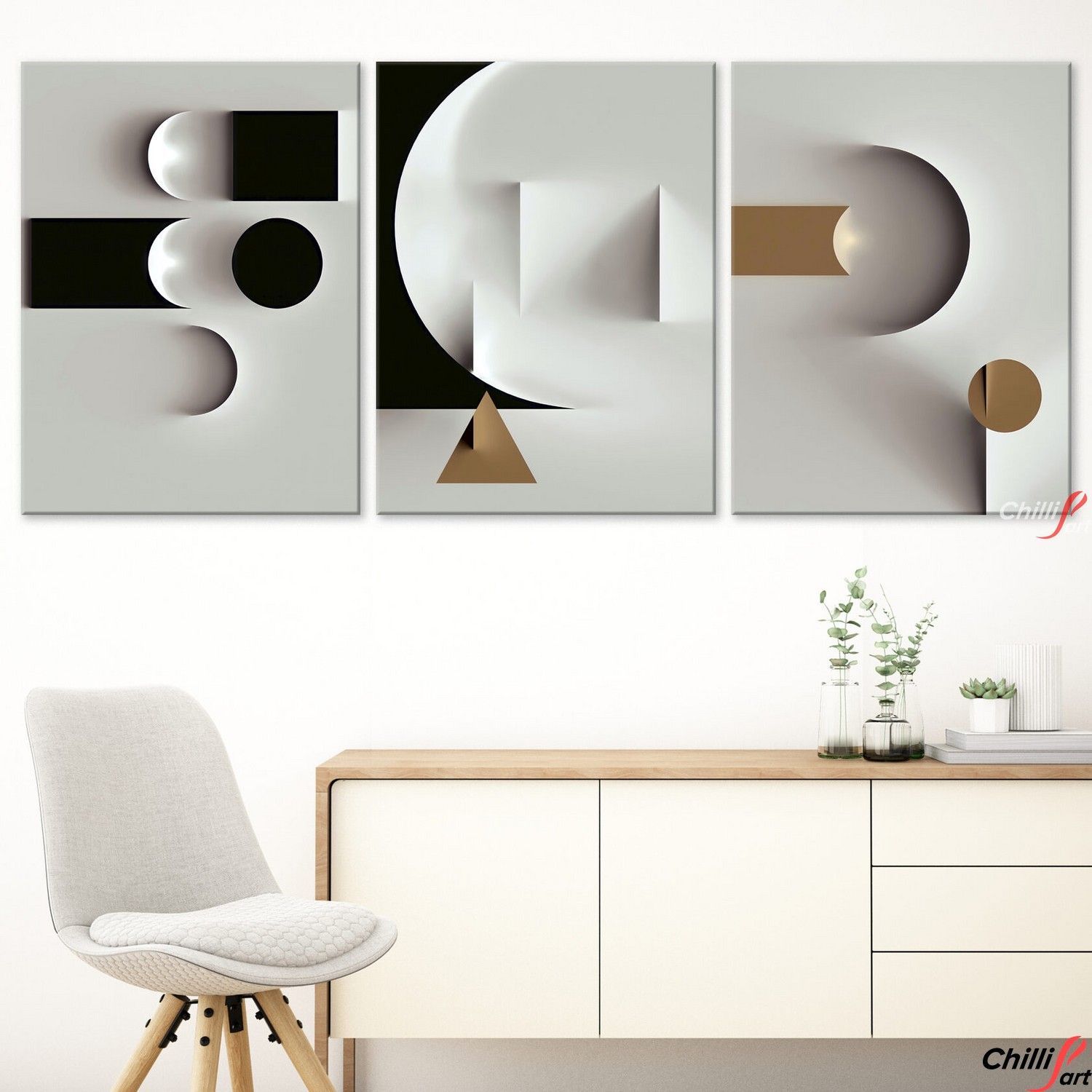 Картина Modern Black White Abstract