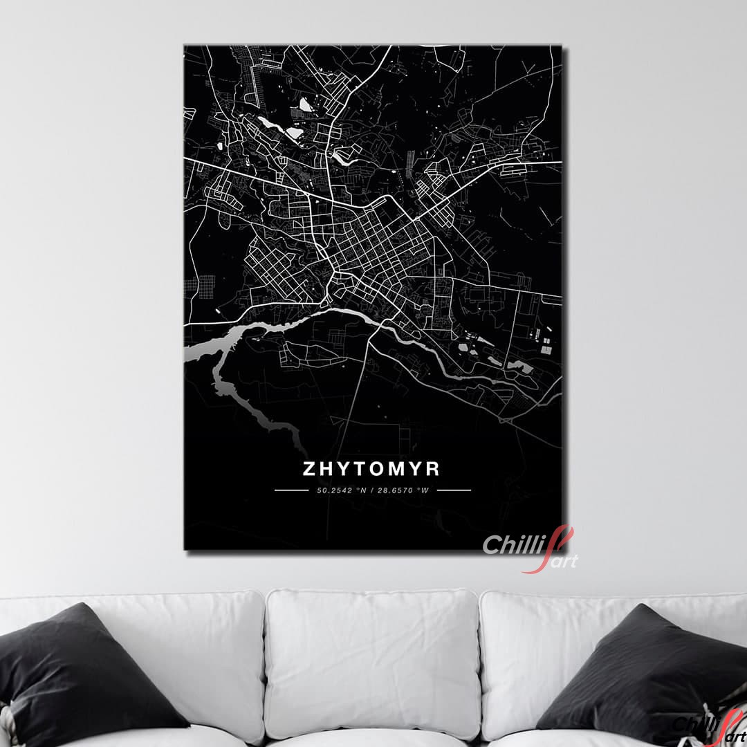 Картина Zhytomyr map
