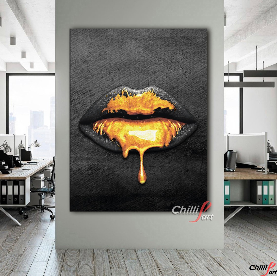 Картина Lips Golden Drop
