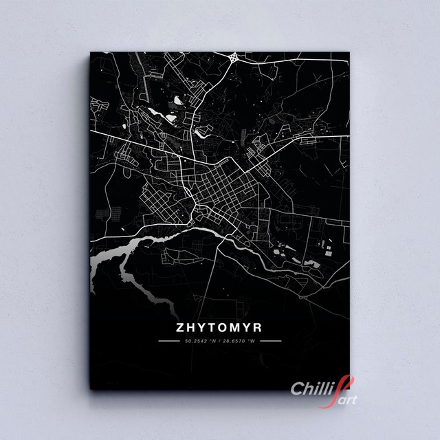 Картина Zhytomyr map
