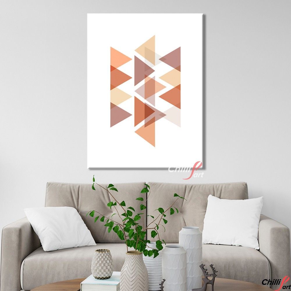 Картина Pastel Triangles Red