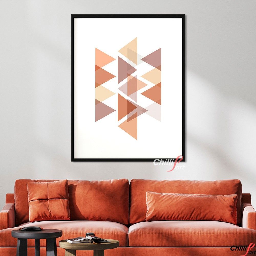 Картина Pastel Triangles Red