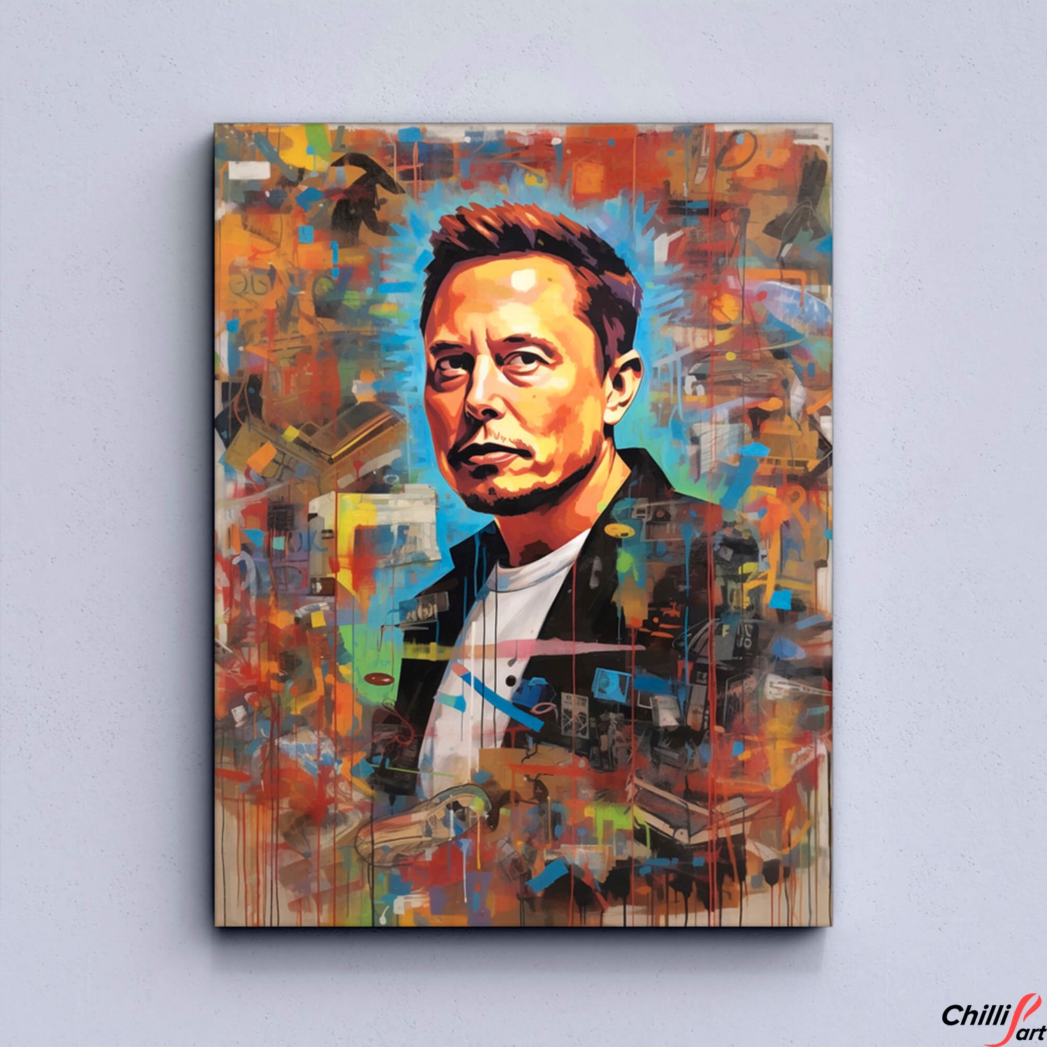 Картина Elon Musk Graffiti Art №1
