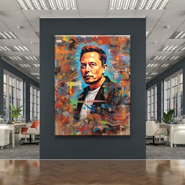 Картина Elon Musk Graffiti Art №1