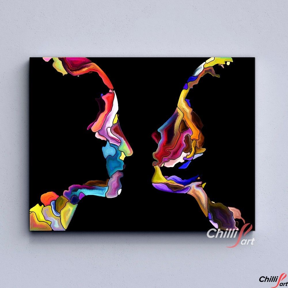 Картина Colorful Human Face Shapes