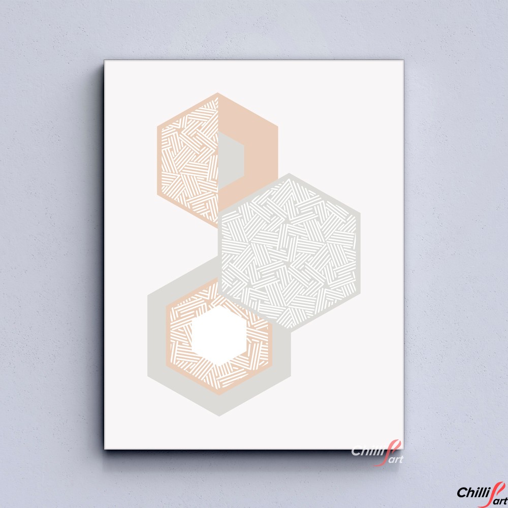 Картина Hexagons Abstraction
