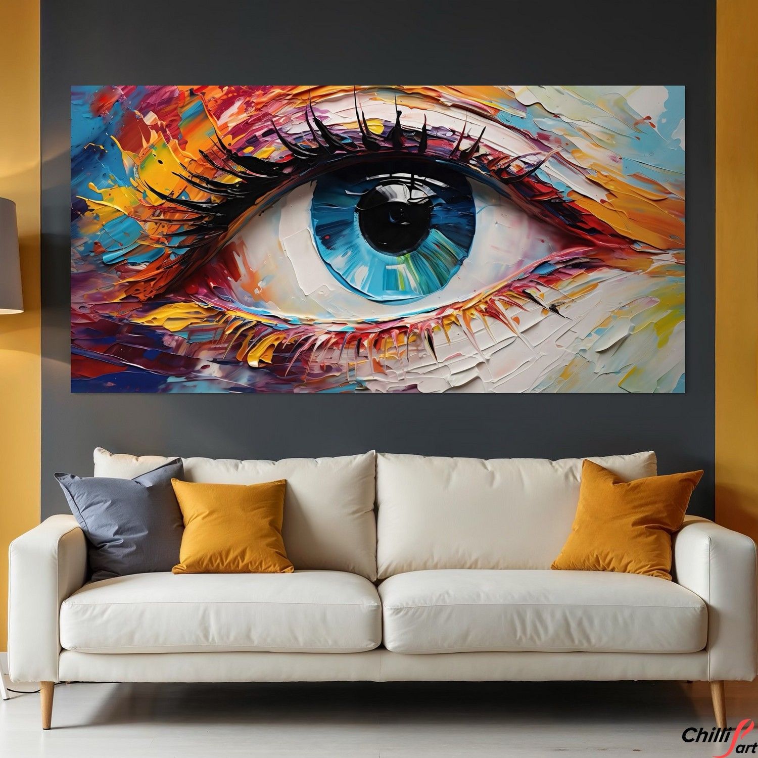 Картина Chromatic Gaze - 40х80 см - БЕЗ РАМКИ