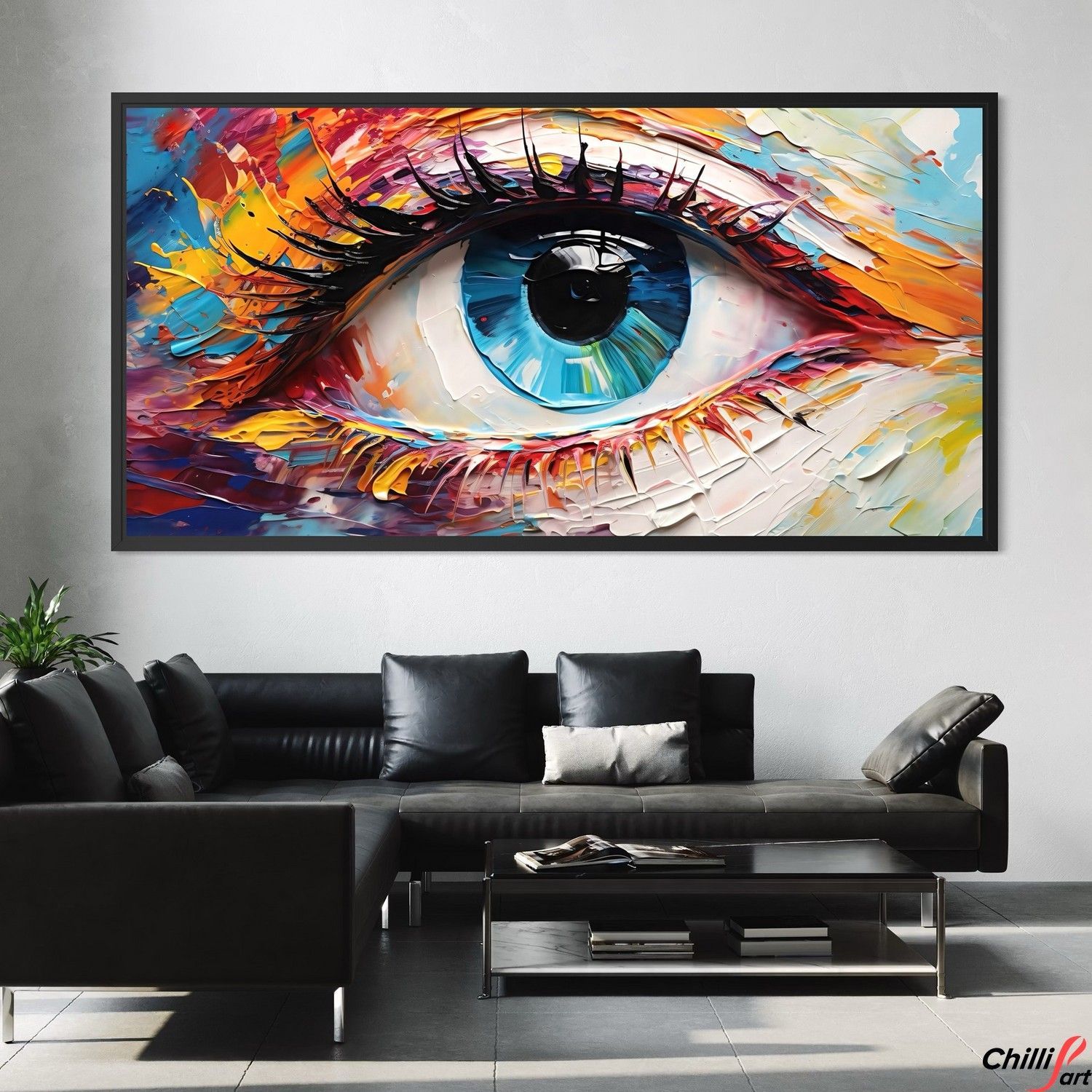 Картина Chromatic Gaze - 40х80 см - БЕЗ РАМКИ