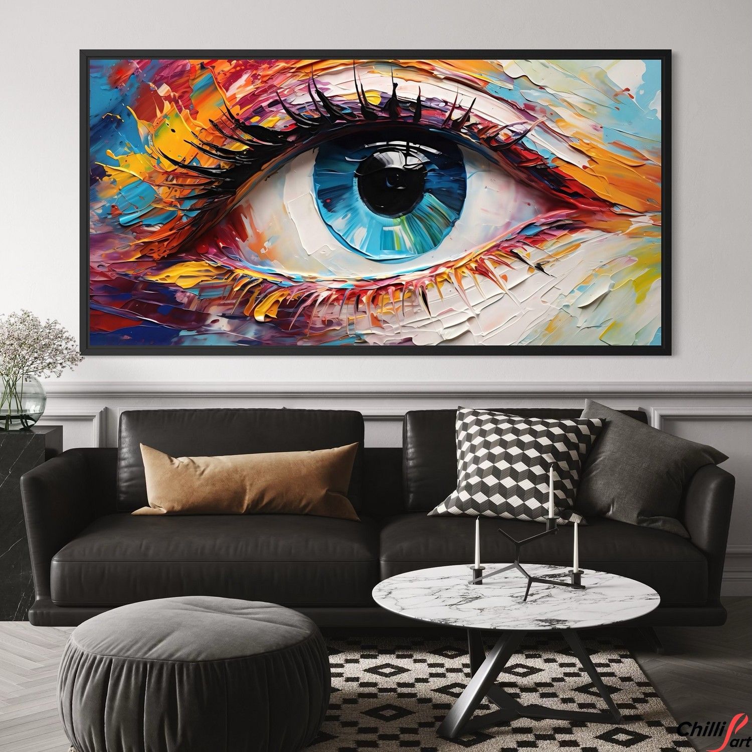 Картина Chromatic Gaze - 40х80 см - БЕЗ РАМКИ