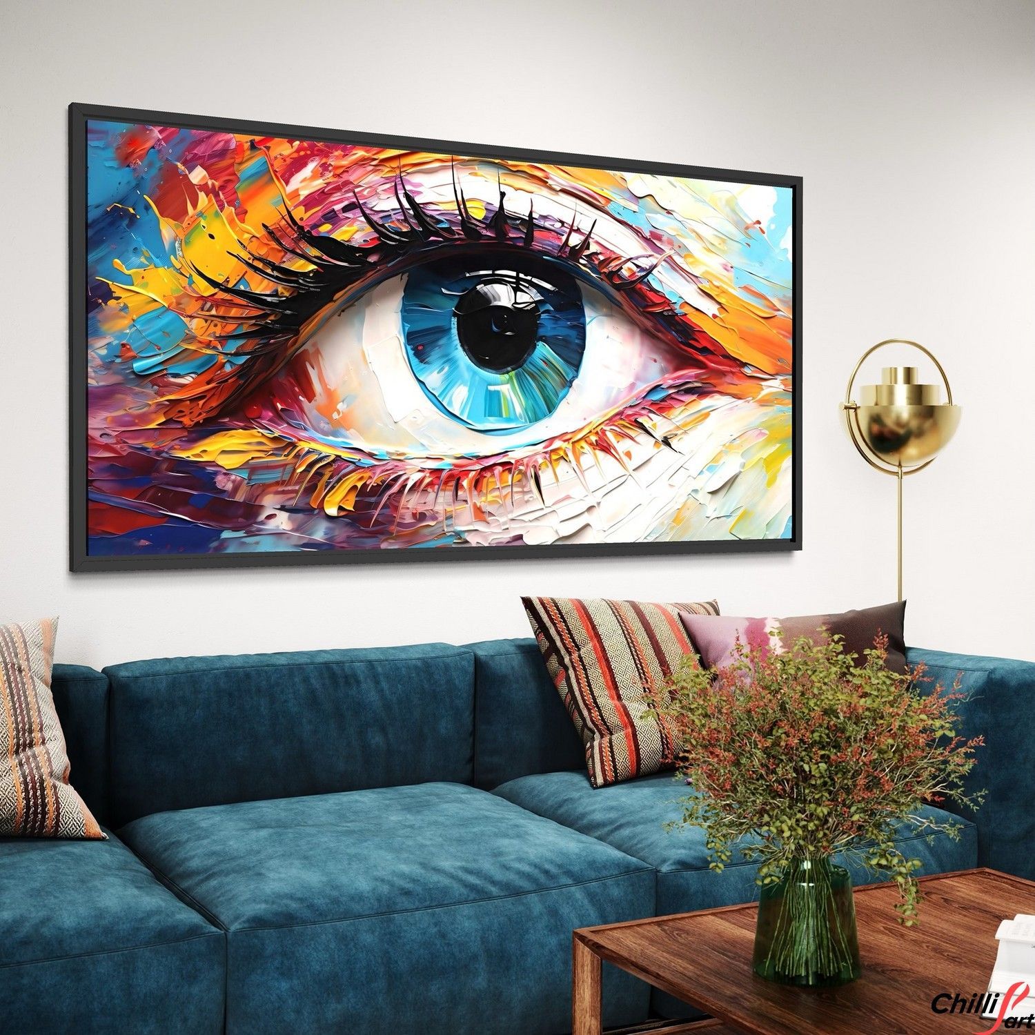 Картина Chromatic Gaze - 40х80 см - БЕЗ РАМКИ